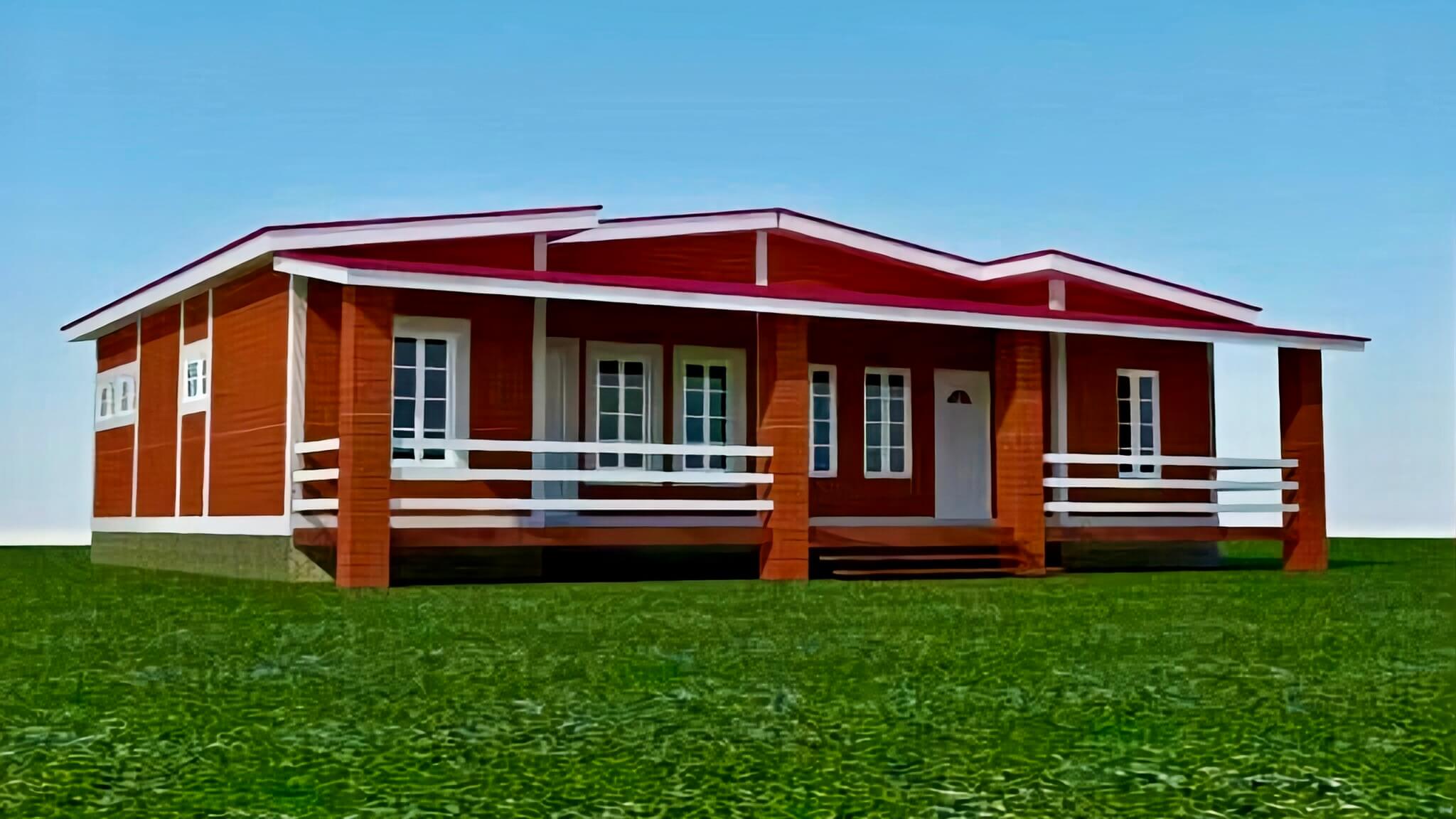 Rendering of one of the children's homes at the Coreluv Cedros Children's Village in Honduras